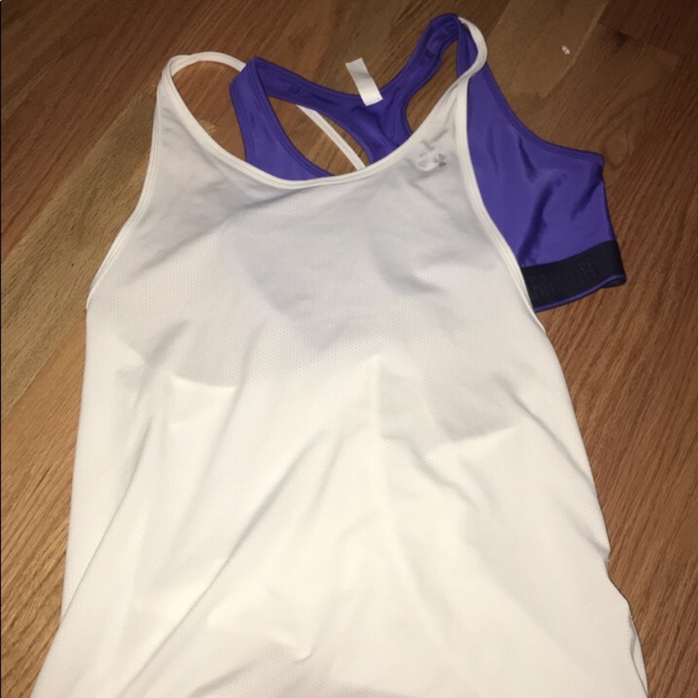 NWOT Under armour built in bra tank